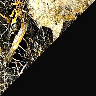 Portoro Gold (Stein au&szlig;en) / Tiefschwarz (RAL 9005 innen)