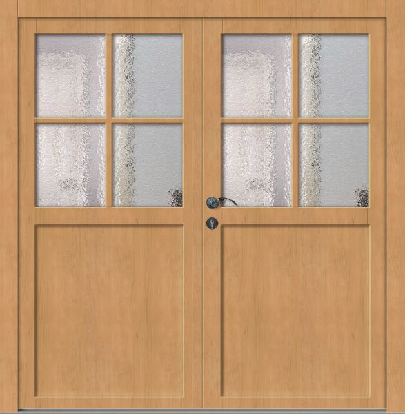 Holz Nebeneingangstür &quot;LENNE&quot; 62 mm 2-flügelig Doppeltür symmetrisch (Schreiner-Qualität)