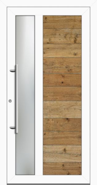 Aluminium-Holz Haustür "EMS-W" 79 mm Eiche Altholz
