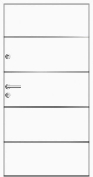 Aluminium-Stahl Nebeneingangstür "ARGEN" 68 mm