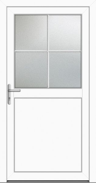 Kunststoff Nebeneingangstür "PILSENSEE-J" 60 mm 4 Sprossenfelder