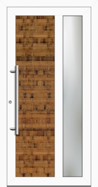 Aluminium-Holz Haustür "JADE-W" 79 mm Weinfassholz
