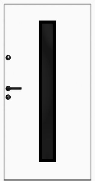Aluminium-Stahl Nebeneingangstür "ALFSEE" 68 mm BLACKLINE