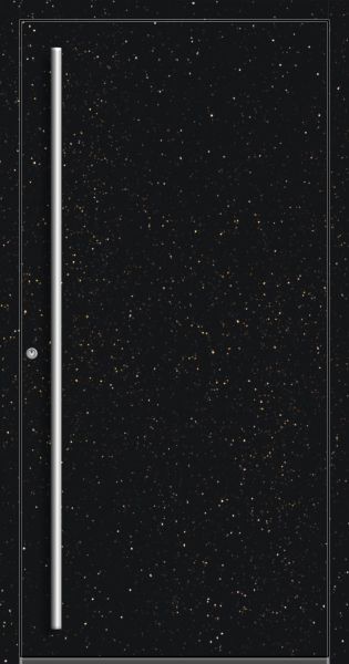 Außenansicht Aluminium-Stein-Tür Star Galaxy innen öffnend DIN links
