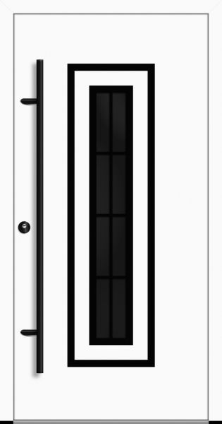 Aluminium Haustür "MOSEL" 82 mm RC2 BLACKLINE 8 Sprossenfelder