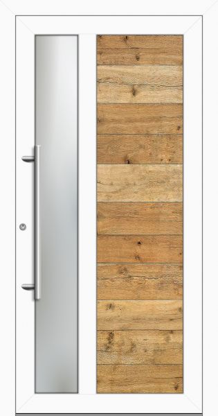 Aluminium-Holz Haustür "EMS-W" 79 mm Eiche Natur