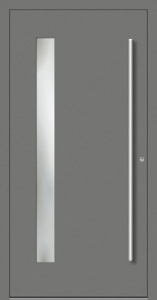 AKTION Aluminium Haustür "PAAR" 90 mm 99 x 226 cm Graualuminium