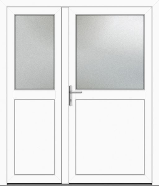 Kunststoff Nebeneingangstür "PILSENSEE-J" 60 mm 2-flügelig asymm
