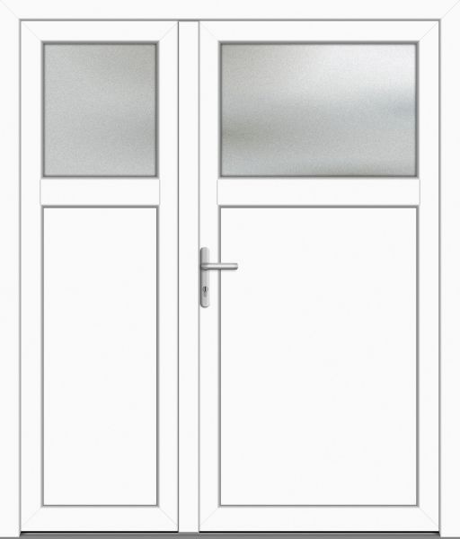 Kunststoff Nebeneingangstür "ALSTER-J" 60 mm 2-flügelig asymm