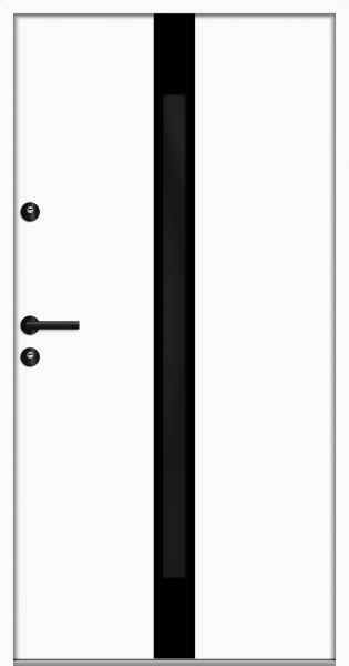 Aluminium-Stahl Nebeneingangstür "MASCHSEE" 68 mm BLACKLINE