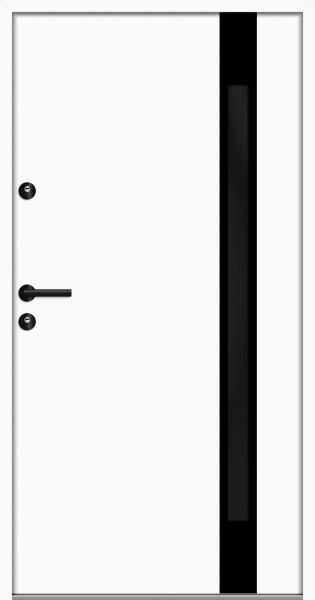 Aluminium-Stahl Nebeneingangstür "LIEPS" 68 mm BLACKLINE